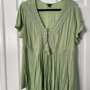 Sage green top